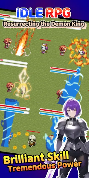 Idle RPG : Reviving Demon King — Безлимитные ресурсы и усиленные герои, скачать мод APK — скриншот 4