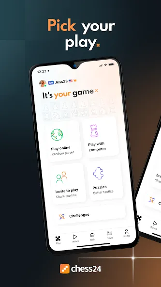 Скачать взлом chess24 > Play, Train & Watch — Безлимитный анализ и все уроки открыты — скриншот 1 Скачать взлом chess24 > Play, Train & Watch — Безлимитный анализ и все уроки открыты — скриншот 1
