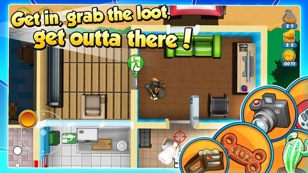 Robbery Bob 2: Double Trouble (Мод: Безлимитные деньги и открыты все уровни) — скачать на Андроид — скриншот 3