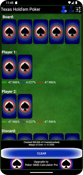 Мод Poker Odds Calculator — Точный расчет шансов в покере, скачать APK — скриншот 2 Мод Poker Odds Calculator — Точный расчет шансов в покере, скачать APK — скриншот 2