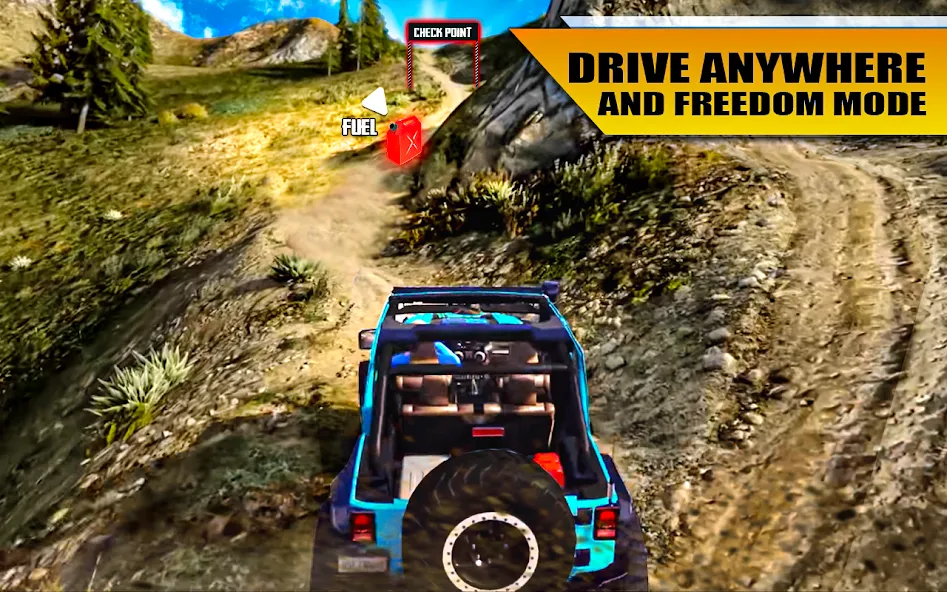 Скачать Off Road Jeep Drive Simulator Mod APK — Бездорожье без ограничений и трафика — скриншот 1