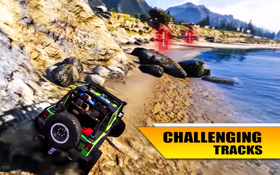 Скачать Off Road Jeep Drive Simulator Mod APK — Бездорожье без ограничений и трафика — скриншот 3
