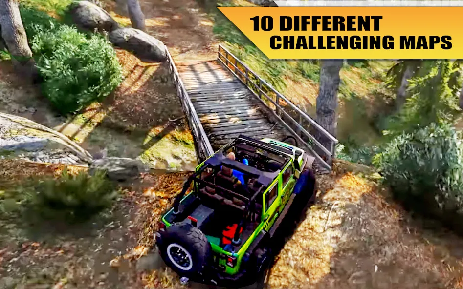 Скачать Off Road Jeep Drive Simulator Mod APK — Бездорожье без ограничений и трафика — скриншот 4