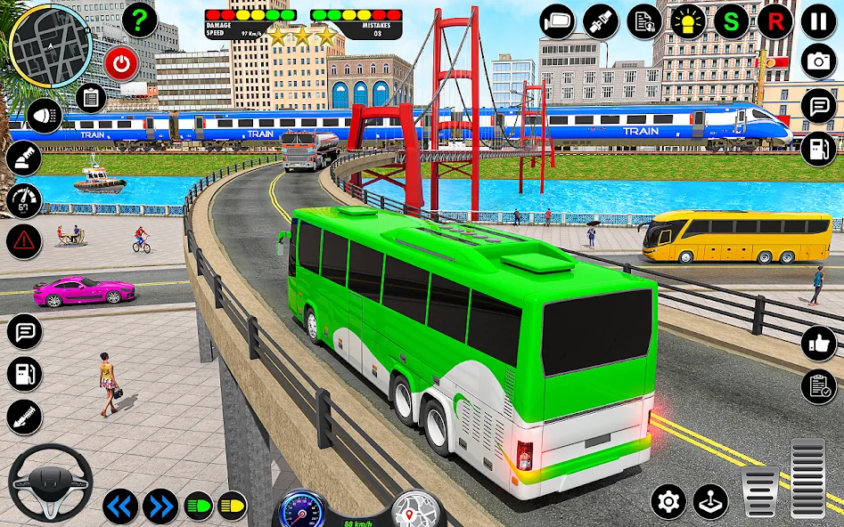 City Bus Simulator 3D Bus Game бесплатно на Андроид — мод: Без рекламы и много денег — скриншот 4