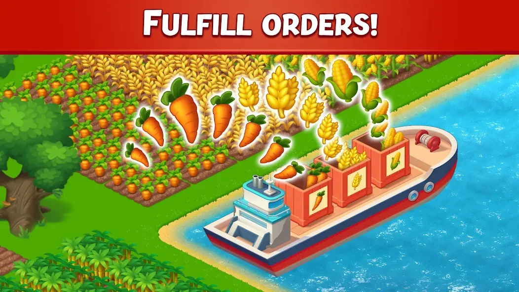 Скачать Farm City: Farming & Building мод — Безлимитные деньги и ресурсы — скриншот 3