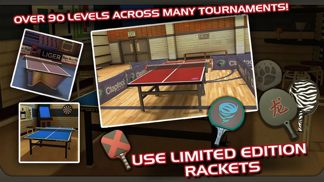 Скачать Ping Pong Masters последней версии — Безлимитные монеты и разблокированы ракетки — скриншот 2 Скачать Ping Pong Masters последней версии — Безлимитные монеты и разблокированы ракетки — скриншот 2