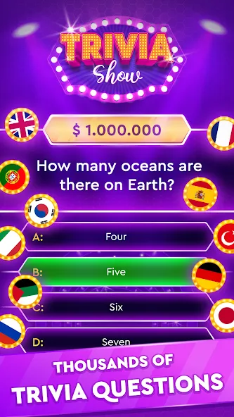 Скачать взлом Trivia Show: TV Word Quiz Game — Открыты все вопросы и подсказки — скриншот 1