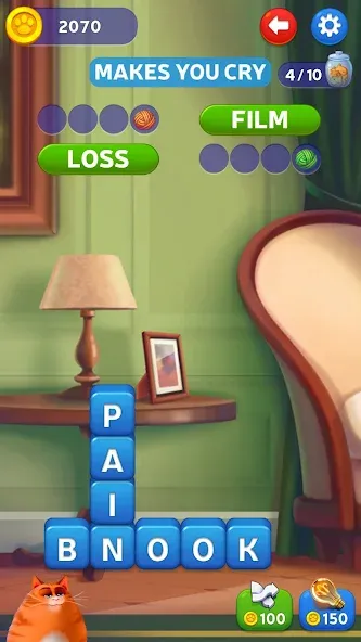 Kitty Scramble: Word Game взломанный APK — Безлимитные подсказки и жизни — скриншот 5 Kitty Scramble: Word Game взломанный APK — Безлимитные подсказки и жизни — скриншот 5