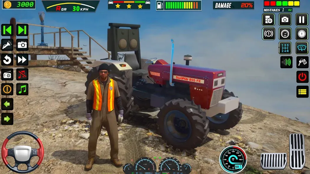 US Tractor Farming Games 3d MOD APK: Безлимитные деньги и топливо — скриншот 3 US Tractor Farming Games 3d MOD APK: Безлимитные деньги и топливо — скриншот 3