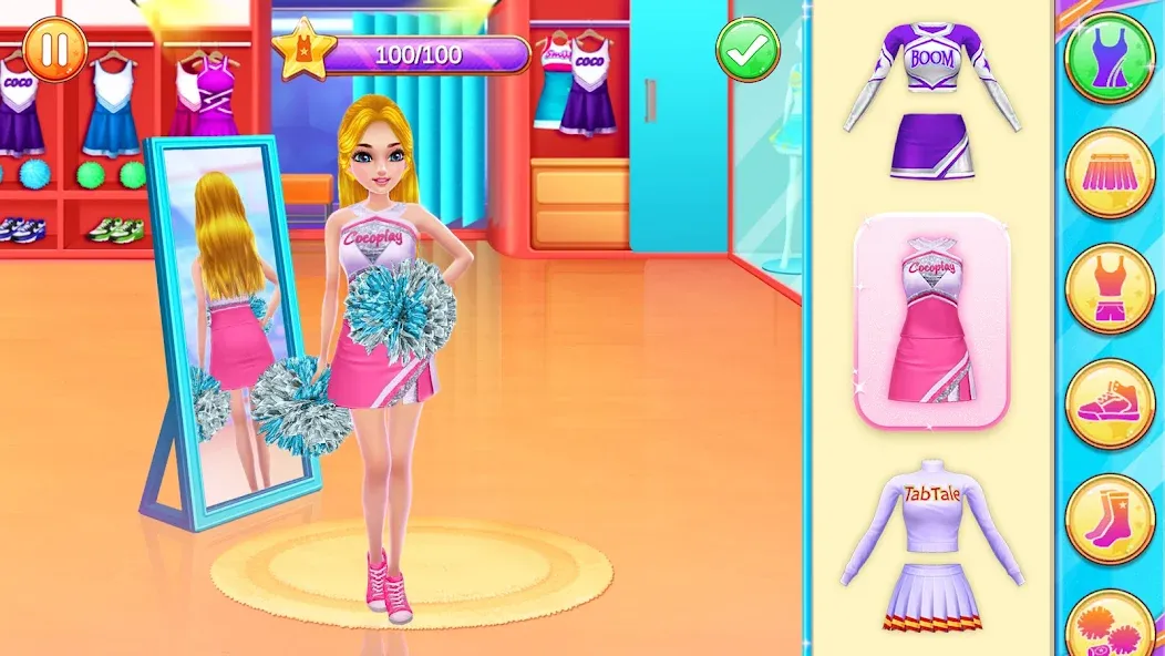 Cheerleader Champion Dance Now (Мод: Открыты все танцевальные костюмы) — скачать на Андроид — скриншот 1 Cheerleader Champion Dance Now (Мод: Открыты все танцевальные костюмы) — скачать на Андроид — скриншот 1