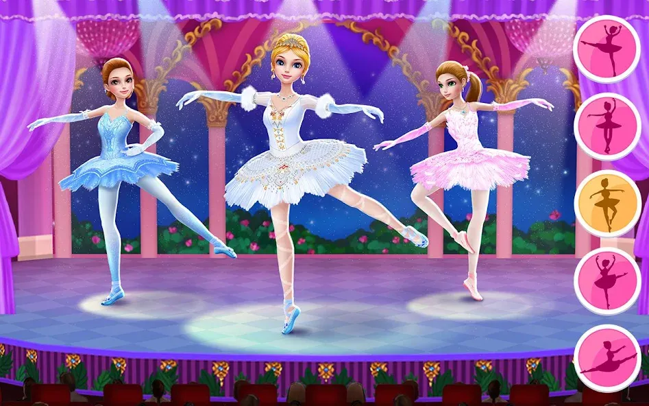 Pretty Ballerina - Girl Game на телефон — скачать мод: Открыты все наряды и уровни — скриншот 1