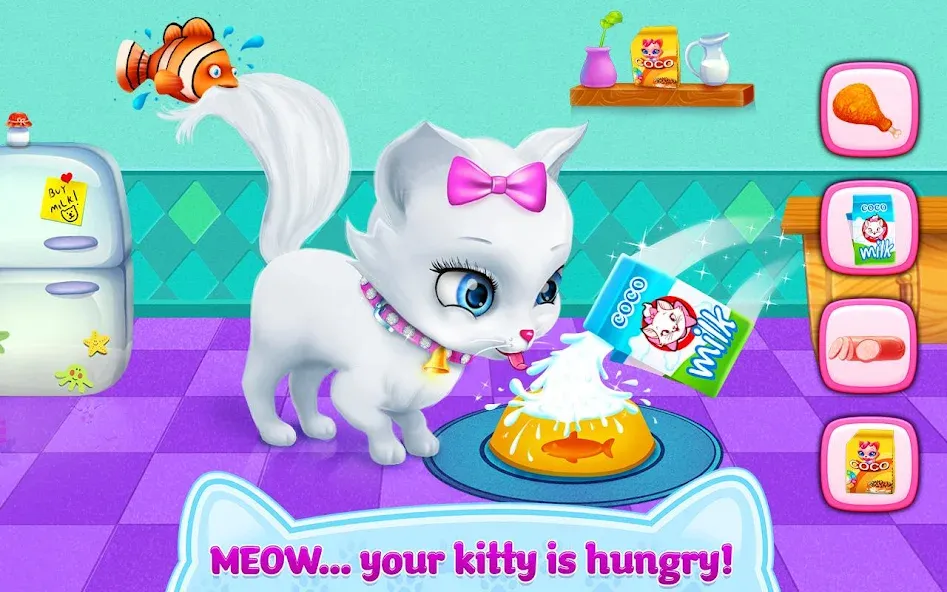 Kitty Love - My Fluffy Pet мод на Андроид: Безлимитные монеты и разблокированы все предметы — скриншот 3