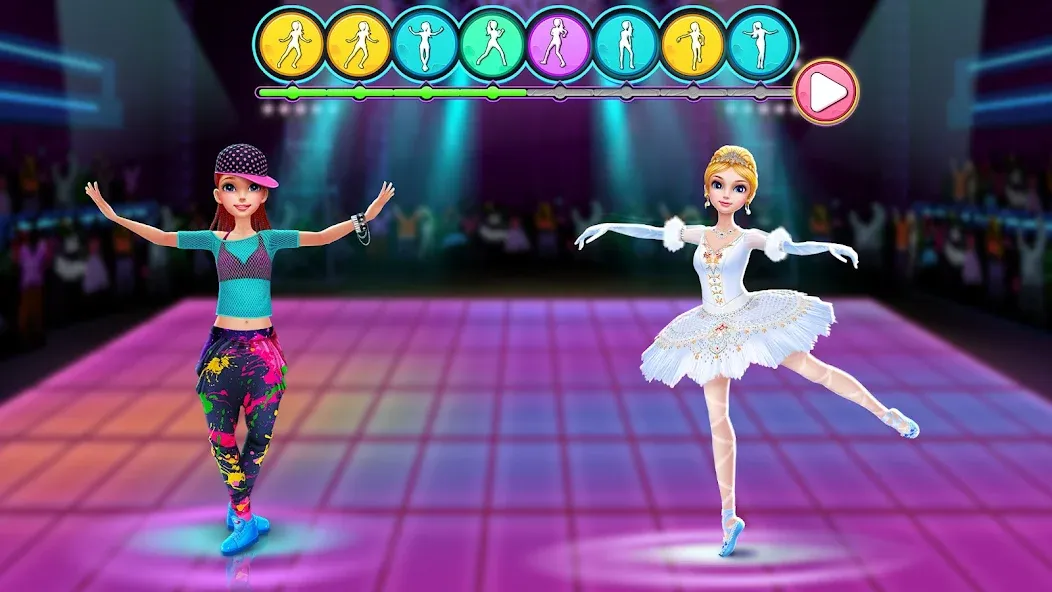Dance Clash: Ballet vs Hip Hop MOD APK: Безлимитные монеты и открыты все уровни — скриншот 5 Dance Clash: Ballet vs Hip Hop MOD APK: Безлимитные монеты и открыты все уровни — скриншот 5