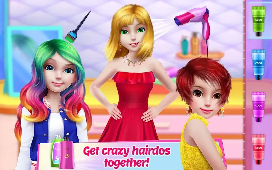 Girl Squad - BFF in Style на телефон — скачать мод: Безлимитные деньги и наряды — скриншот 2 Girl Squad - BFF in Style на телефон — скачать мод: Безлимитные деньги и наряды — скриншот 2