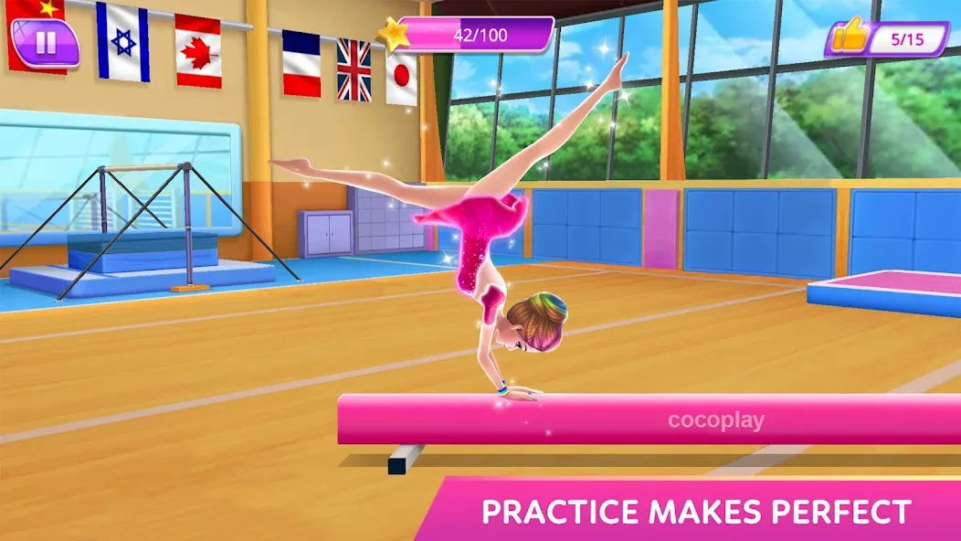 Gymnastics Superstar Star Girl MOD APK: Безлимитные деньги и все костюмы — скриншот 4 Gymnastics Superstar Star Girl MOD APK: Безлимитные деньги и все костюмы — скриншот 4