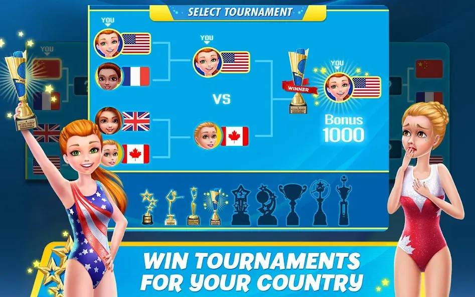 Мод Rhythmic Gymnastics Dream Team — Безлимитные деньги и энергия, скачать APK — скриншот 3 Мод Rhythmic Gymnastics Dream Team — Безлимитные деньги и энергия, скачать APK — скриншот 3