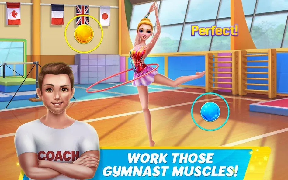Мод Rhythmic Gymnastics Dream Team — Безлимитные деньги и энергия, скачать APK — скриншот 5 Мод Rhythmic Gymnastics Dream Team — Безлимитные деньги и энергия, скачать APK — скриншот 5