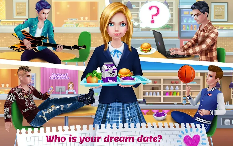 High School Crush - Love Story — взломанная версия, Романтические приключения без ограничений — скриншот 2