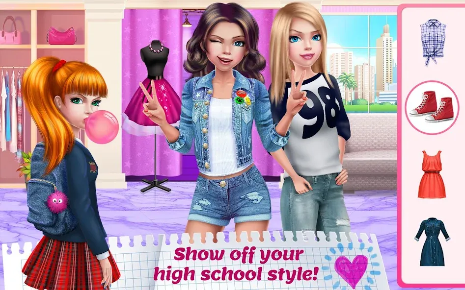High School Crush - Love Story — взломанная версия, Романтические приключения без ограничений — скриншот 3