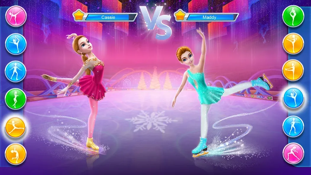 Ice Skating Ballerina Life — взломанная версия, Разблокированы все костюмы и уровни — скриншот 3