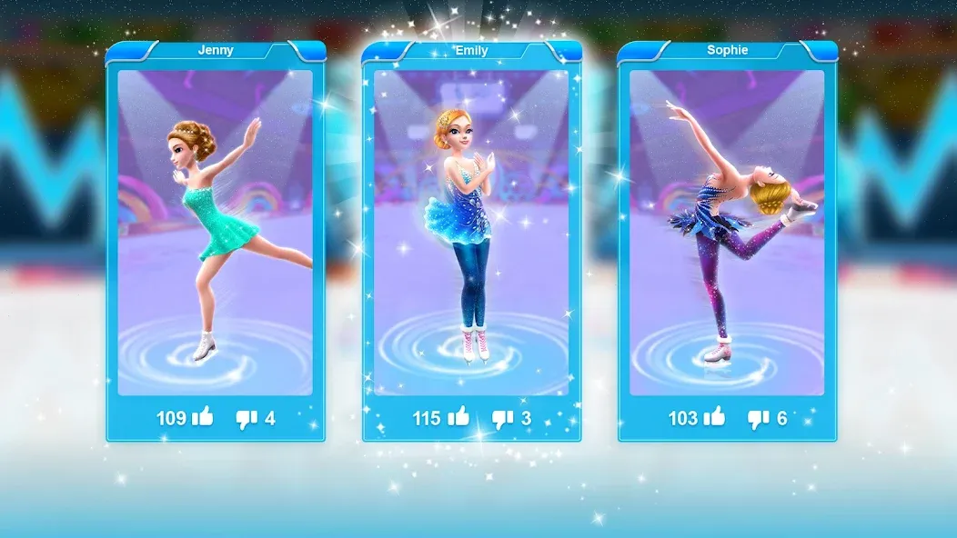 Ice Skating Ballerina Life — взломанная версия, Разблокированы все костюмы и уровни — скриншот 4