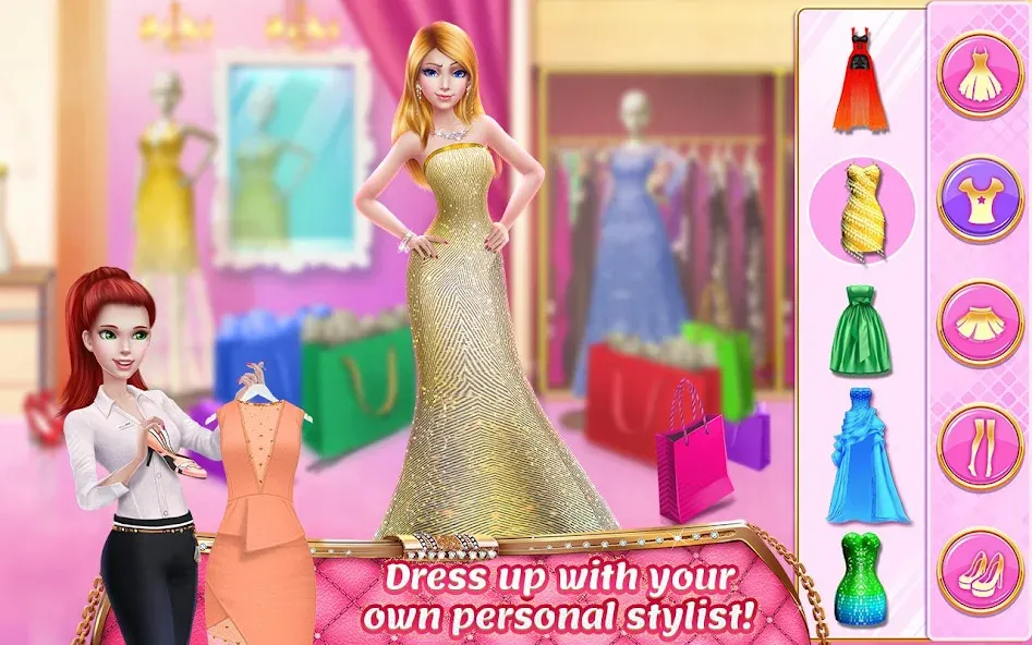 Rich Girl Mall - Shopping Game — Безлимитные деньги и все наряды, скачать мод APK — скриншот 1
