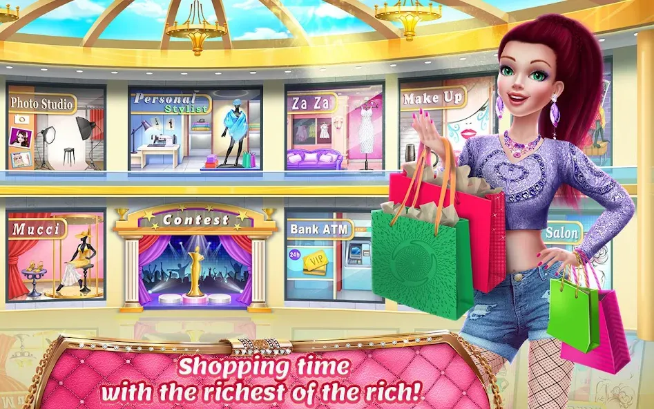 Rich Girl Mall - Shopping Game — Безлимитные деньги и все наряды, скачать мод APK — скриншот 4