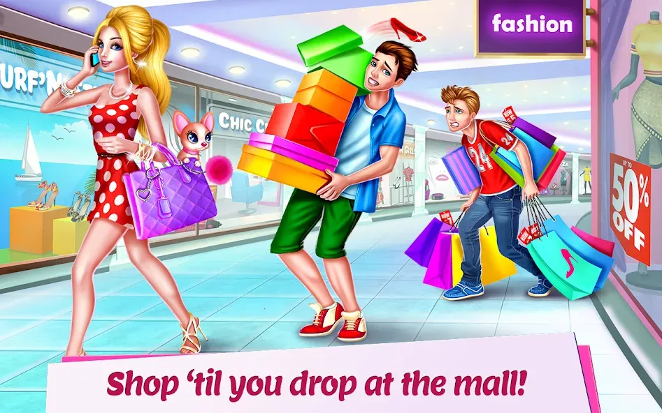 Мод Shopping Mall Girl: Chic Game — Безлимитные деньги и все наряды, скачать APK — скриншот 1 Мод Shopping Mall Girl: Chic Game — Безлимитные деньги и все наряды, скачать APK — скриншот 1