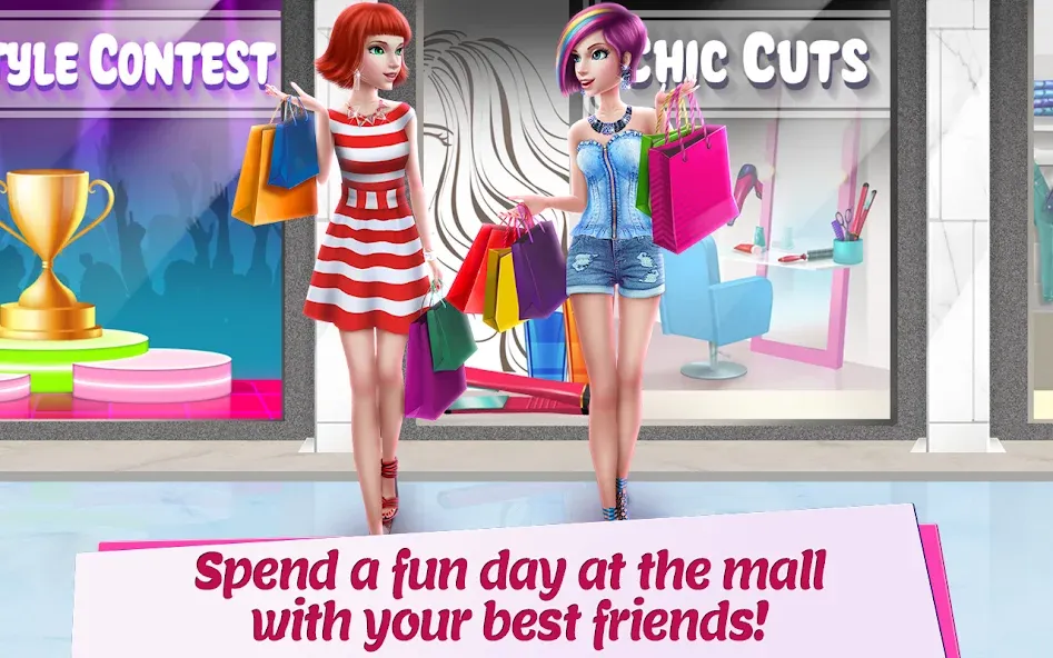 Мод Shopping Mall Girl: Chic Game — Безлимитные деньги и все наряды, скачать APK — скриншот 2 Мод Shopping Mall Girl: Chic Game — Безлимитные деньги и все наряды, скачать APK — скриншот 2