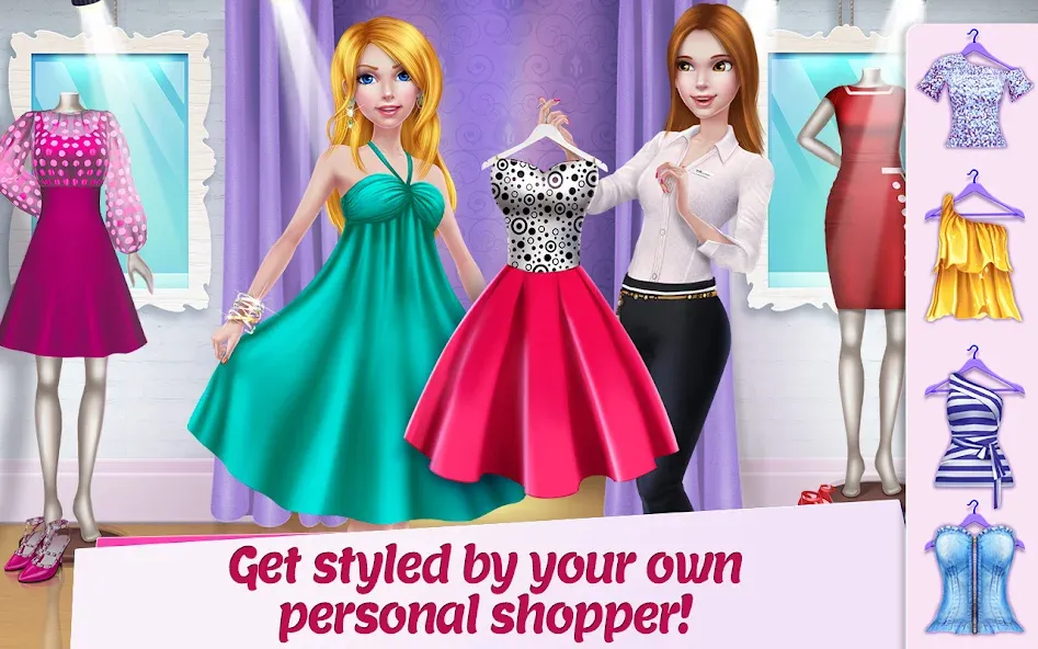 Мод Shopping Mall Girl: Chic Game — Безлимитные деньги и все наряды, скачать APK — скриншот 3 Мод Shopping Mall Girl: Chic Game — Безлимитные деньги и все наряды, скачать APK — скриншот 3