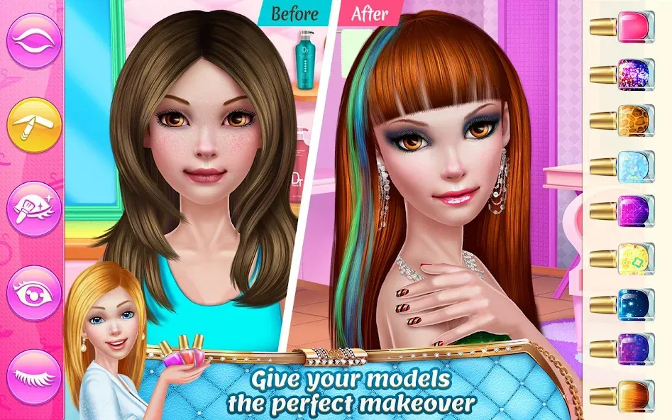 Stylist Girl: Make Me Fabulous MOD APK скачать на Андроид — Безлимитные деньги и открыты все уровни — скриншот 3 Stylist Girl: Make Me Fabulous MOD APK скачать на Андроид — Безлимитные деньги и открыты все уровни — скриншот 3