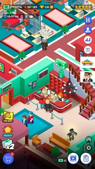 Hotel Empire Tycoon-Idle Game бесплатно на Андроид — мод: Безлимитные деньги и премиум функции — скриншот 5 Hotel Empire Tycoon-Idle Game бесплатно на Андроид — мод: Безлимитные деньги и премиум функции — скриншот 5