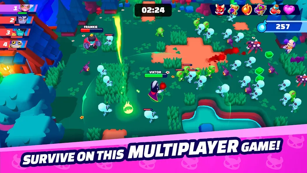 Monster Survivors - PvP Game мод на Андроид: Безлимитные ресурсы и усиленные герои — скриншот 1 Monster Survivors - PvP Game мод на Андроид: Безлимитные ресурсы и усиленные герои — скриншот 1