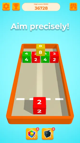 Chain Cube 2048: 3D merge game MOD APK: Без рекламы и много денег — скриншот 1