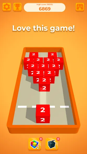 Chain Cube 2048: 3D merge game MOD APK: Без рекламы и много денег — скриншот 5