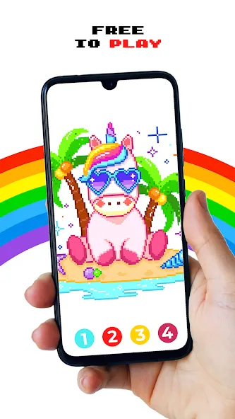 Pixel by Number™ - Pixel Art — Разблокированы все раскраски и уровни, скачать мод APK — скриншот 1