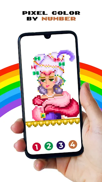 Pixel by Number™ - Pixel Art — Разблокированы все раскраски и уровни, скачать мод APK — скриншот 3