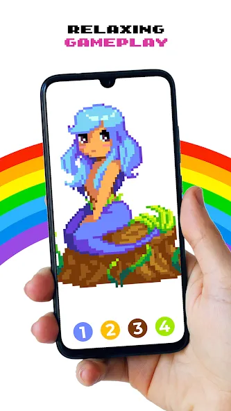 Pixel by Number™ - Pixel Art — Разблокированы все раскраски и уровни, скачать мод APK — скриншот 5