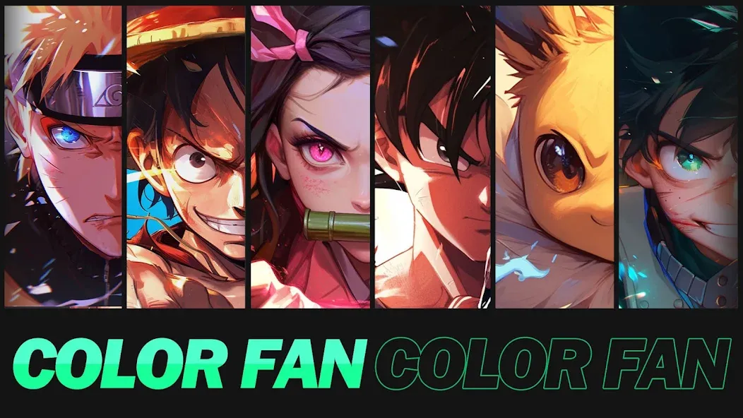Мод Color Fan - Color By Number — Без рекламы и все раскраски открыты, скачать APK — скриншот 1