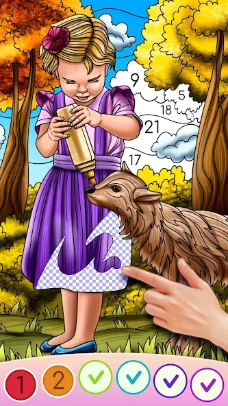 Скачать Color Swipe Coloring Book game последней версии — Разблокированы все раскраски — скриншот 2
