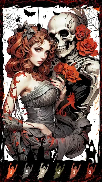 Death Park Coloring Games MOD APK: Разблокированы все раскраски и уровни — скриншот 2 Death Park Coloring Games MOD APK: Разблокированы все раскраски и уровни — скриншот 2