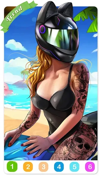 Tattoo Coloring games — Все татуировки и цвета открыты, скачать мод APK — скриншот 1 Tattoo Coloring games — Все татуировки и цвета открыты, скачать мод APK — скриншот 1