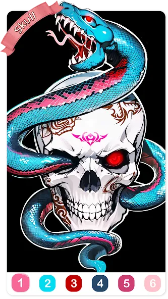 Tattoo Coloring games — Все татуировки и цвета открыты, скачать мод APK — скриншот 3 Tattoo Coloring games — Все татуировки и цвета открыты, скачать мод APK — скриншот 3