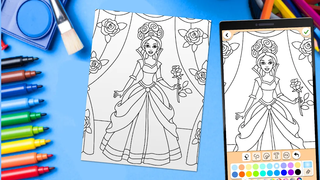 Coloring for girls and women — Все раскраски и инструменты открыты, скачать мод APK — скриншот 5 Coloring for girls and women — Все раскраски и инструменты открыты, скачать мод APK — скриншот 5