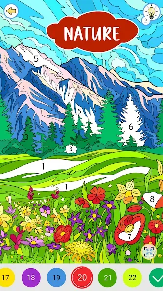 Скачать Color by Number: Coloring Book — Без рекламы и всё разблокировано — скриншот 1
