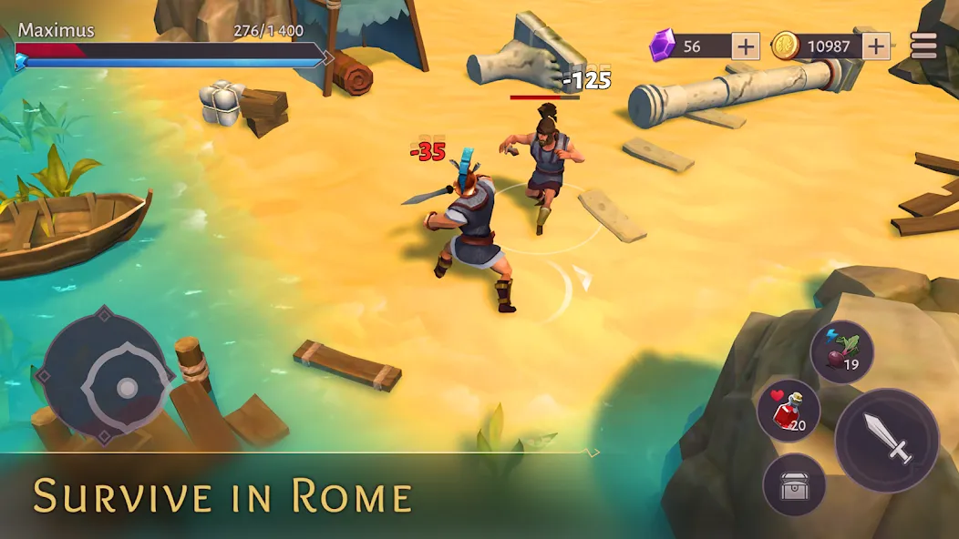 Мод Gladiators: Survival in Rome — Безлимитные деньги и ресурсы, скачать APK — скриншот 1