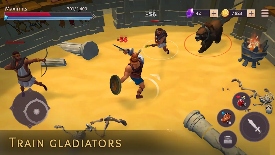 Мод Gladiators: Survival in Rome — Безлимитные деньги и ресурсы, скачать APK — скриншот 3