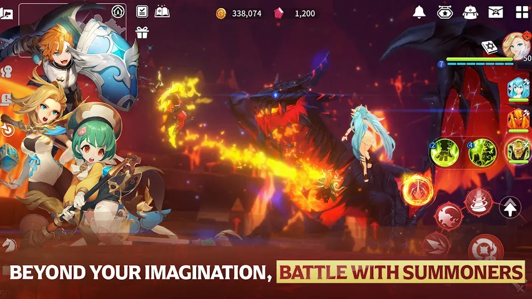 Summoners War: Chronicles — последняя версия с модом (Безлимитные ресурсы и усиленные персонажи) — скриншот 3 Summoners War: Chronicles — последняя версия с модом (Безлимитные ресурсы и усиленные персонажи) — скриншот 3