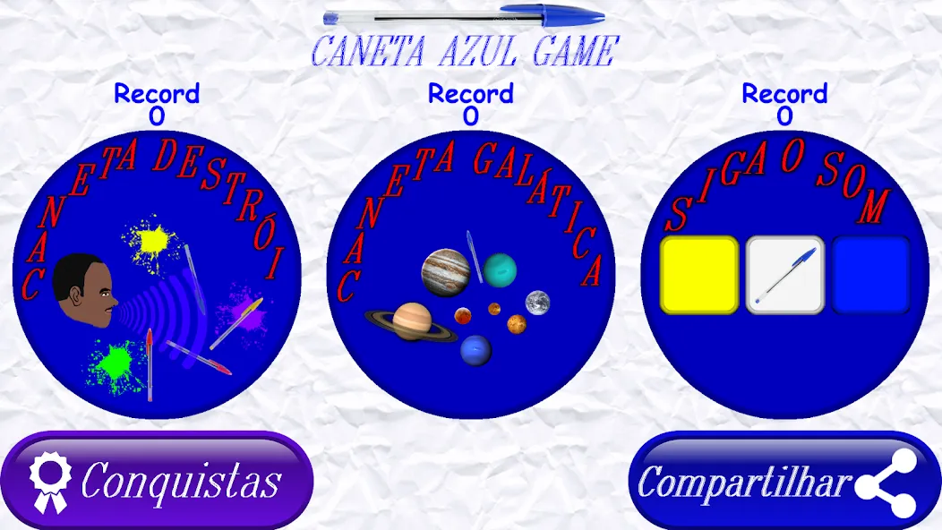 Caneta azul — взломанная версия, Бесконечные чернила и новые уровни — скриншот 1