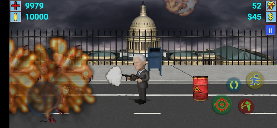 Aliens vs President MOD APK: Безлимитные деньги и всё разблокировано — скриншот 3
